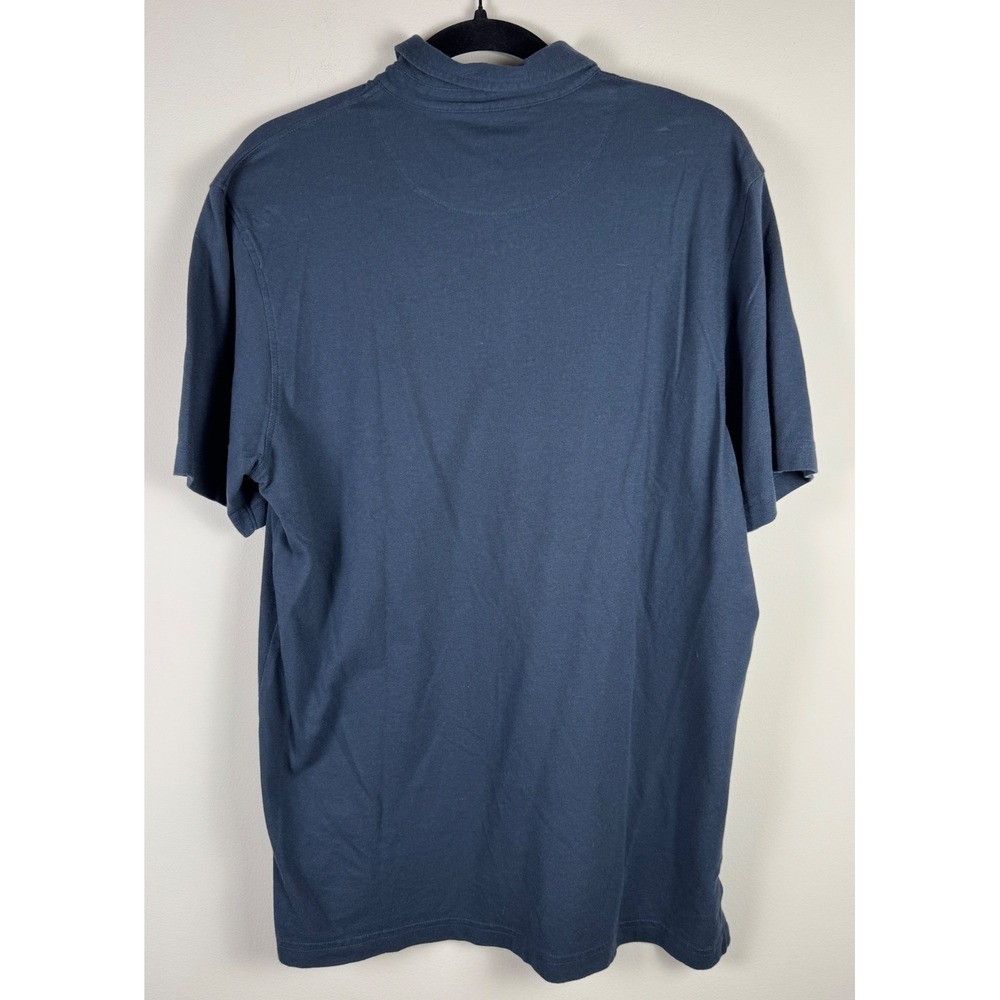 Southern Proper Mens Navy Blue Cotton Modal Stretch Polo Shirt Size Large - Picture 5 of 5